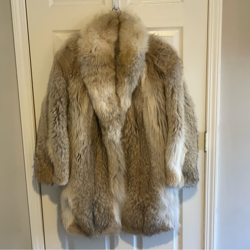100% authentic vintage rabbit fur coat